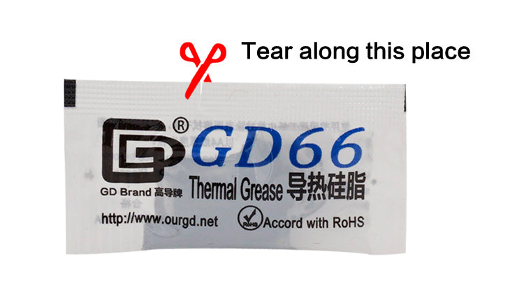 GD66 Thermal Conductive Grease Paste Silicone Plaster For LED Chip Heatsink Compound 50 Pieces Grams High Performance Gray