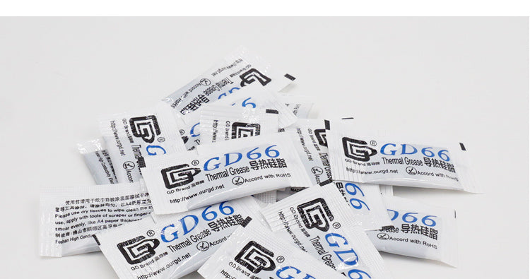 GD66 Thermal Conductive Grease Paste Silicone Plaster For LED Chip Heatsink Compound 50 Pieces Grams High Performance Gray