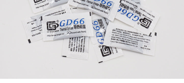 GD66 Thermal Conductive Grease Paste Silicone Plaster For LED Chip Heatsink Compound 50 Pieces Grams High Performance Gray