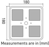 600 Lumens LED Lamp 12/24V DC Cool White LED Crystal Roof Ceiling Light Caravan/RV/Motorhome/Marine