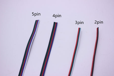 2pin 3pin 4pin 5pin 6pin 22AWG Led Connect LED RGB wire Cable For WS2812 WS2811 RGB RGBW  RGB CCT 5050 3528 LED Strip