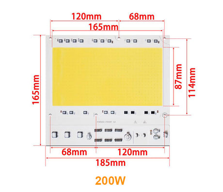 COB LED Chip 100W 50W 30W 20W 10W Smart IC No Need Driver LED SMD Beads FOR Floodlight Spotlight outdoor lamp