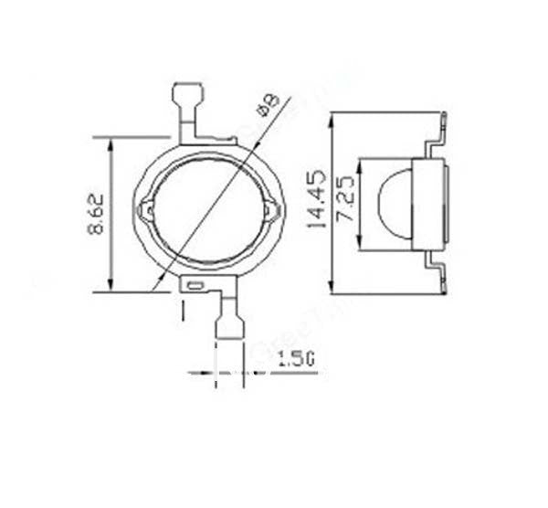1PCS 1W 3W High Power LED Chip light PCB emitter Cool White Warm White Red Green Blue with 20MM Star PCB