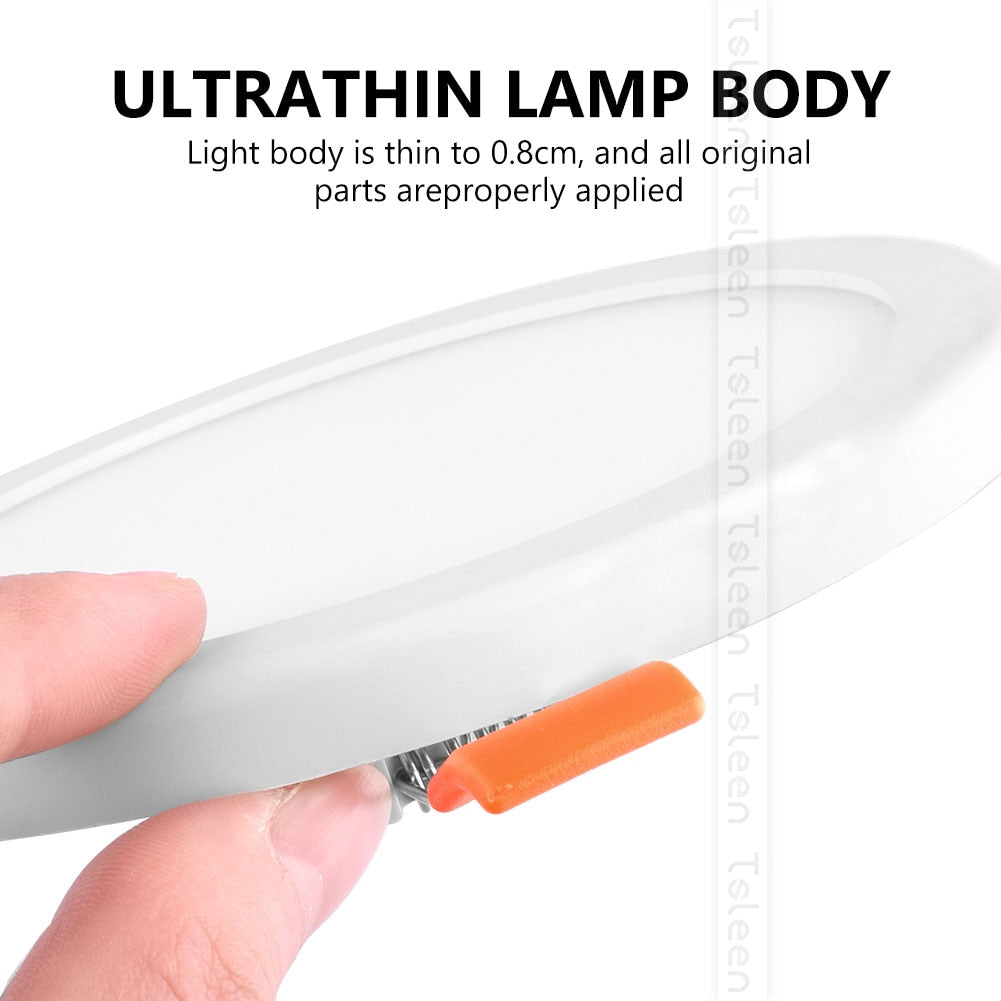 Ultra Bright 6W 8W 15W 20W Led Ceiling Recessed Downlight Round/Square Panel light 1800Lm Led Panel Bulb Lamp Light Cool White