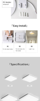 Led Panel Light 18W 24W 36W 48W 220Vac 3000K 6000K living room Indoor Lighting led Ceiling Panel Light