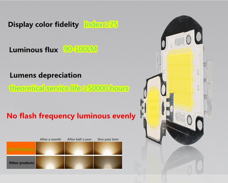 LED Chip 10W 20W 30W 50W 70W 100W 30-32V Cool White Warm White LED Beads DIY For LED Flood Light Spotlight 45*45mil High Power