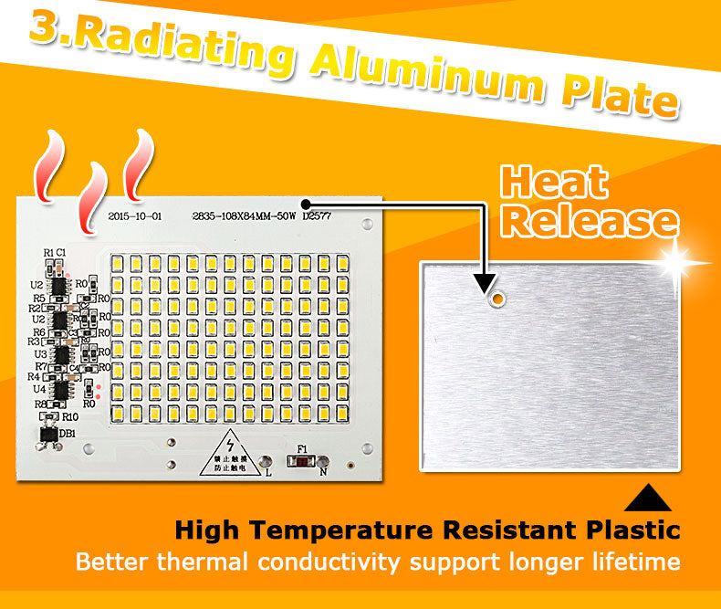 SMD LED Lamps Chip 220V Smart IC 10W 20W 30W 50W 90W LED Chip Bulb For Outdoor FloodLight Cold/Warm White