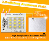 SMD LED Lamps Chip 220V Smart IC 10W 20W 30W 50W 90W LED Chip Bulb For Outdoor FloodLight Cold/Warm White