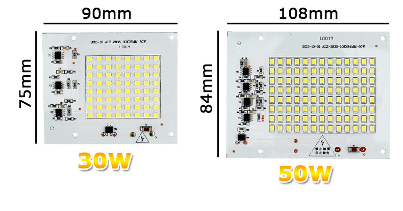 SMD LED Lamps Chip 220V Smart IC 10W 20W 30W 50W 90W LED Chip Bulb For Outdoor FloodLight Cold/Warm White