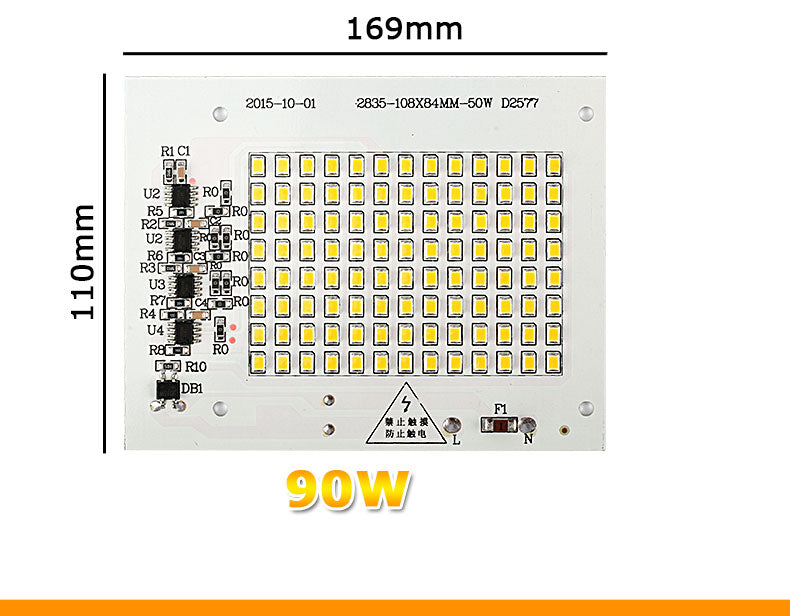 SMD LED Lamps Chip 220V Smart IC 10W 20W 30W 50W 90W LED Chip Bulb For Outdoor FloodLight Cold/Warm White