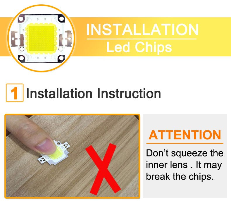 SMD LED Lamps Chip 220V Smart IC 10W 20W 30W 50W 90W LED Chip Bulb For Outdoor FloodLight Cold/Warm White