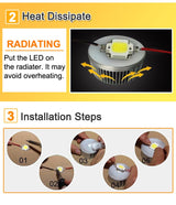 SMD LED Lamps Chip 220V Smart IC 10W 20W 30W 50W 90W LED Chip Bulb For Outdoor FloodLight Cold/Warm White