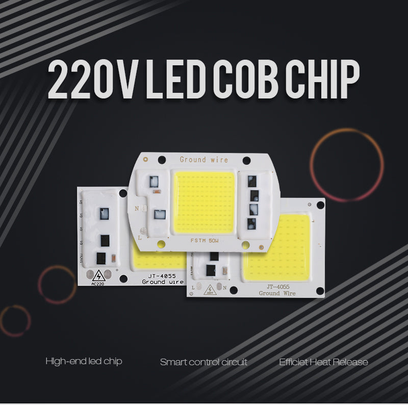 COB LED Chip 220V 50W 30W 20W 10W LED Matrix For Projectors Beads Cob Chip Spotlight for DIY Flood Light Outdoor Chip Lamp