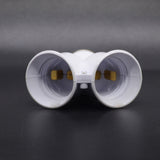 White Color 1Pcs Fireproof Material Converter Socket Conversion Light Bulb Base E27 To 2 E27 Lamp Holder Converter