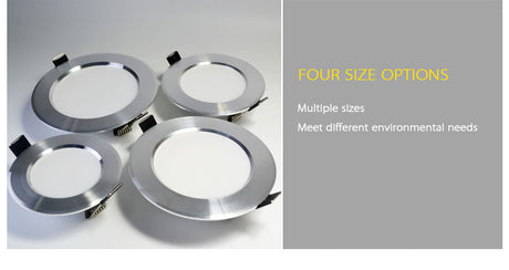 LED Downlight Ceiling silvery 3W 5W 7W 9W 12W 15W 18W Warm white/cold white Bright silver led light AC 220V 230V 240V 110V
