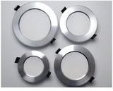 LED Downlight Ceiling silvery 3W 5W 7W 9W 12W 15W 18W Warm white/cold white Bright silver led light AC 220V 230V 240V 110V
