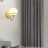 Nordic Style Glass Ball Wall Light Fixtures Bedroom Bathroom Stair Modern Copper Wall Lamp Sconce LED Wandlamp Luminaire