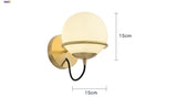 Nordic Style Glass Ball Wall Light Fixtures Bedroom Bathroom Stair Modern Copper Wall Lamp Sconce LED Wandlamp Luminaire