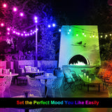 Waterproof Heavy Duty Outdoor RGB LED String lights Connectable Festoon for Party Garden Christmas Holiday Garland Cafe