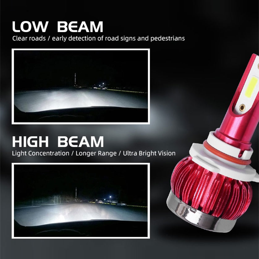 Car Led Headlight 16000LM H1 H3 H7 H8 H9 H11 9005 HB3 9006 HB4 9012 HIR2 H4 9003 Hi/Lo 9004 9007 H13 Auto head Lamp Bulb
