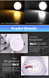 DC 12V Led Downlight 5W 9W 12W 15W 18W Led Ceiling Recessed Grid Downlight Round Recessed Light Low Voltages 12 Volts Lighting