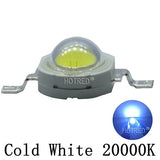 LED 50pcs 3W High Power Chip Light Beads Diode Cold Warm Neutral White 10000K Cyan Ice Blue For SpotLight Downlight Lamp Bulb
