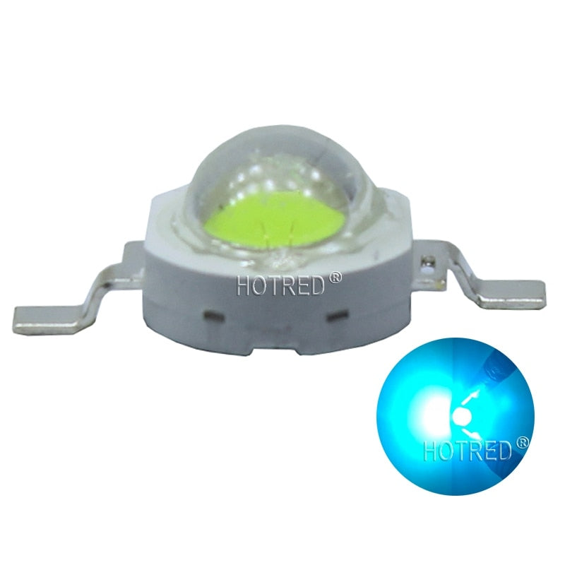 LED 50pcs 3W High Power Chip Light Beads Diode Cold Warm Neutral White 10000K Cyan Ice Blue For SpotLight Downlight Lamp Bulb