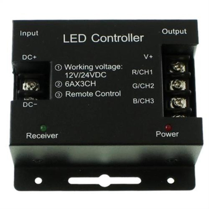 RGB RF Touch Controller Remote Schwarz + 6 Key remote Control 12 24V 18A FFYY