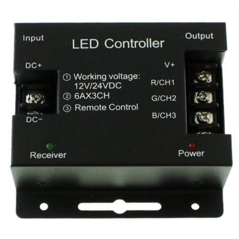RGB RF Touch Controller Remote Schwarz + 6 Key remote Control 12 24V 18A FFYY