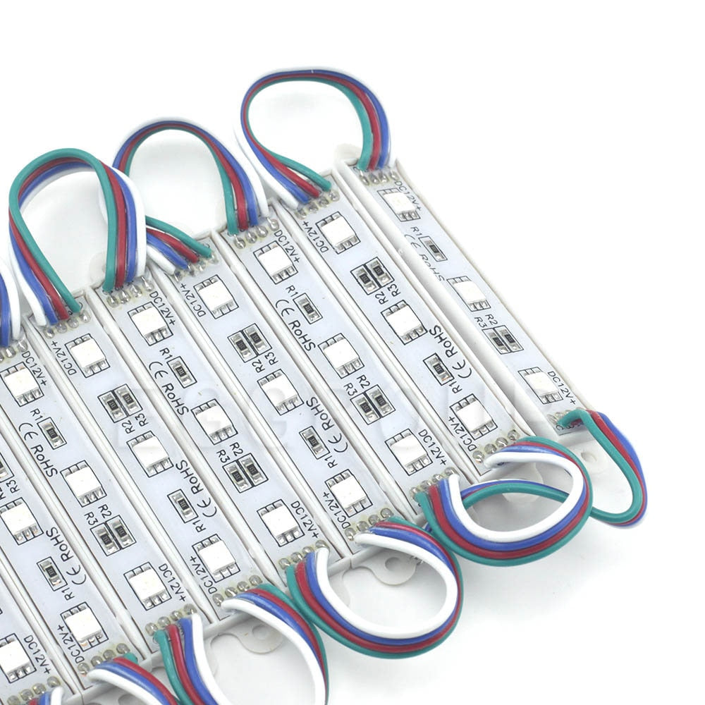 Module Light 3 LED DC12V Waterproof IP65 Light SMD 5050 LED Store Window Advertising Sign Strip Lamp Modules Lights RGB Color