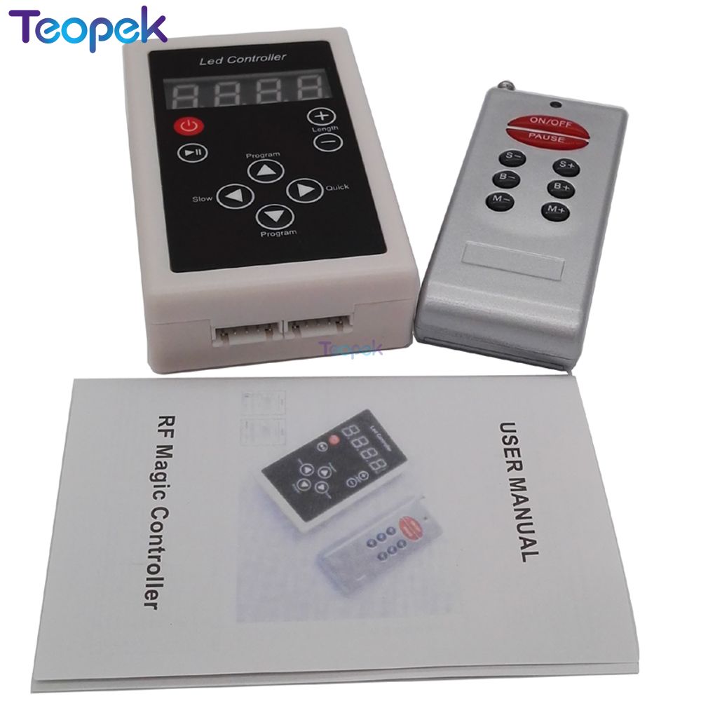 IC Dream Color RGB LED Strip 5050 30LED/m IP20/IP67 Waterproof 5M + 133 Program RF Magic Controller +12v 5a Power Adapter 6803