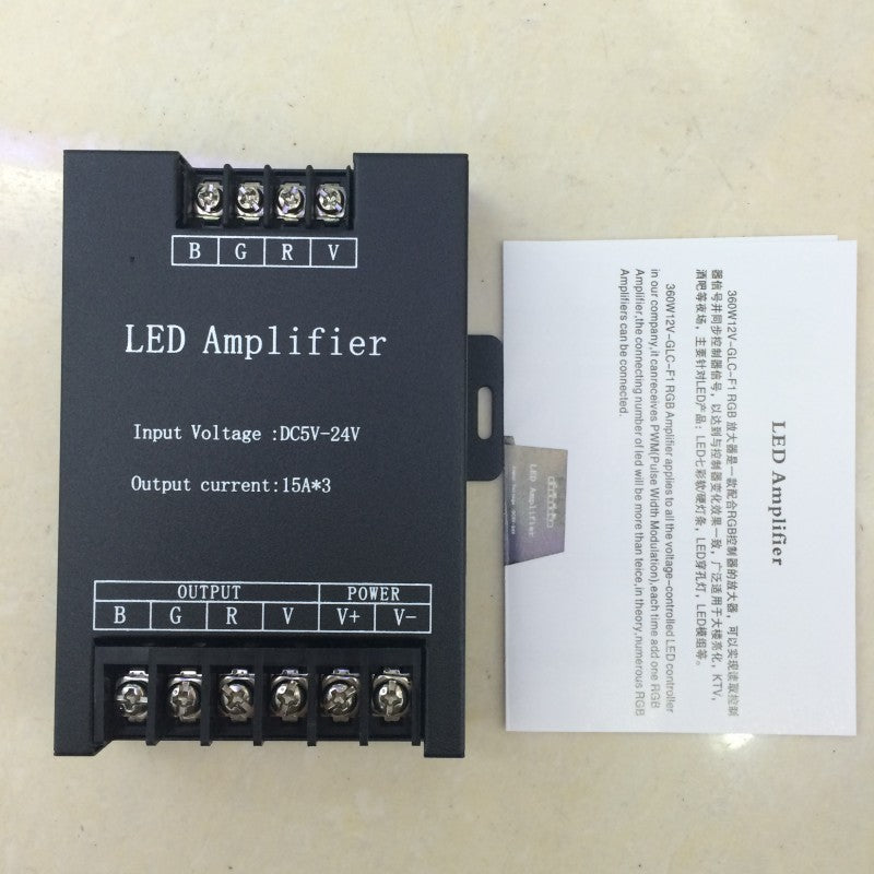 Led RGB Amplifier Controller Signal Repeater DC5V/12V/24V 360W 15A X 3CH 45A