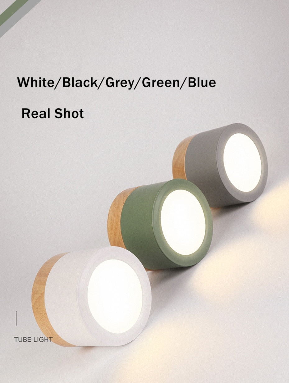 LED Downlight Dimmable 5W 12W Led Surface Mounted Ceiling Downlight Nordic Iron+wood Spot light for indoor Foyer ,Living Room