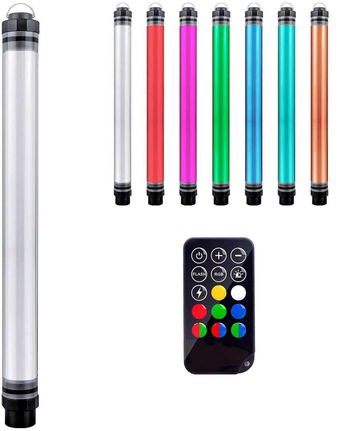 RGB LED Video Light Wand Photography Portable Handheld Light,12 Lighting Mode,Stepless Dimming,7 Colors Temperatures,IP68