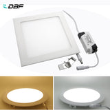 DBF Ultra Thin Design 3W 4W 6W 9W 12W 15W LED Surface Ceiling Recessed Grid Downlight + Square Panel Light