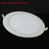 Dimmable LED Panel Light Ultra Thin Ceiling Recessed Downlight 3w 4w  6w 9w 12w 15w 25w Round LED Spot Light AC85-265V
