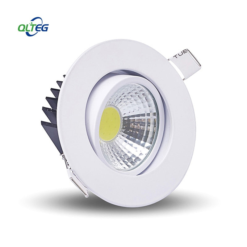 QLTEG Dimmable Led downlight light COB Ceiling Spot Light 3w 5w 7w 12w AC85-265V ceiling recessed lamps Indoor Lighting 4000K