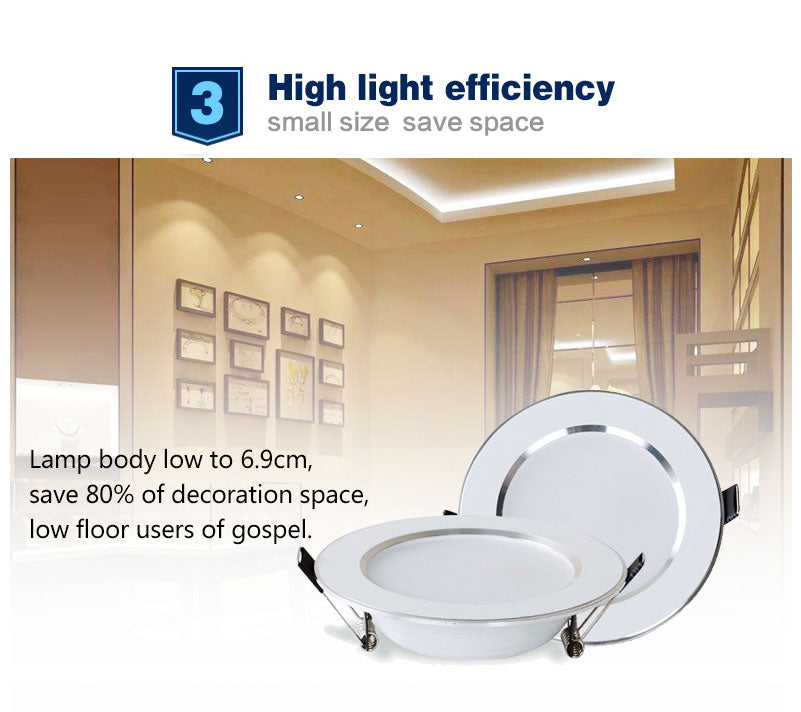 LED Downlight Natural Color Recessed Kitchen Bathroom Lamp 220V 230V 5W 7W 9W 12W LED Down Lights Warm Cool White