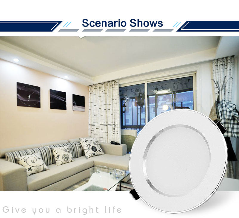 LED Downlight Natural Color Recessed Kitchen Bathroom Lamp 220V 230V 5W 7W 9W 12W LED Down Lights Warm Cool White