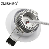ZMISHIBO LED Downlights 50-55mm Cut Hole 3W 110V-240V White Silver Black 3000K 6000K Living Room Recessed Ceiling Spot Lamp CE