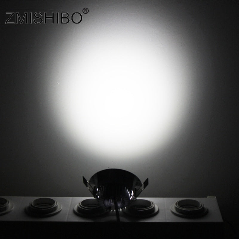 ZMISHIBO LED Downlights 50-55mm Cut Hole 3W 110V-240V White Silver Black 3000K 6000K Living Room Recessed Ceiling Spot Lamp CE