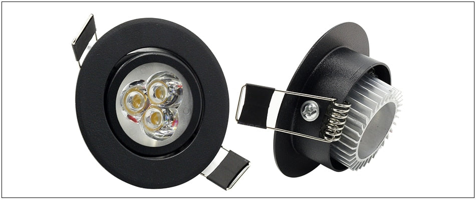 ZMISHIBO LED Downlights 50-55mm Cut Hole 3W 110V-240V White Silver Black 3000K 6000K Living Room Recessed Ceiling Spot Lamp CE