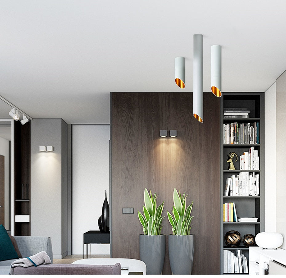 LED Surface Mounted ceiling Downlight 7W Cord lamps Kitchen Company Table Pipe Tube Lamp Dining Room Bar Counter Shop Spot light