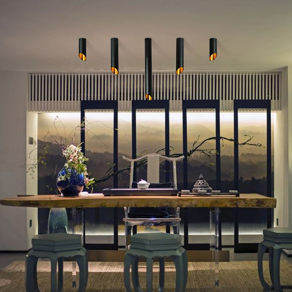 LED Surface Mounted ceiling Downlight 7W Cord lamps Kitchen Company Table Pipe Tube Lamp Dining Room Bar Counter Shop Spot light