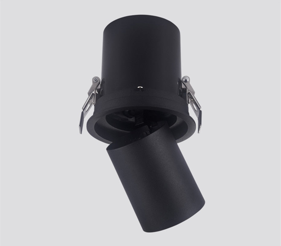 DBF Stretchable Recessed Ceiling Downlight 7W 10W 12W Black/White 360° Degree Rotatable 3000K/4000K/6000K Ceiling Spot Light