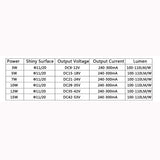 LED COB 5pcs lot Light Bulb 11mm 20mm 3W 5W 7W 10W 12W 15W LED Source Chip Light Lamp Spotlight Downlight Lamps