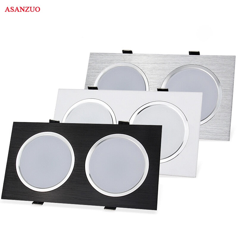 LED Downlights Square 10W 14W 20W LED Ceiling Lamp 110V 220V Driver For Living room Clothing Store Commercial Lighting