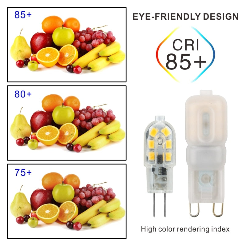 LED Bulb 3W 5W G4 G9 5pcs/lot Light Bulb AC 220V DC 12V LED Lamp SMD2835 Spotlight Chandelier Lighting Replace Halogen Lamps