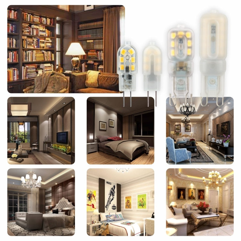 LED Bulb 3W 5W G4 G9 5pcs/lot Light Bulb AC 220V DC 12V LED Lamp SMD2835 Spotlight Chandelier Lighting Replace Halogen Lamps