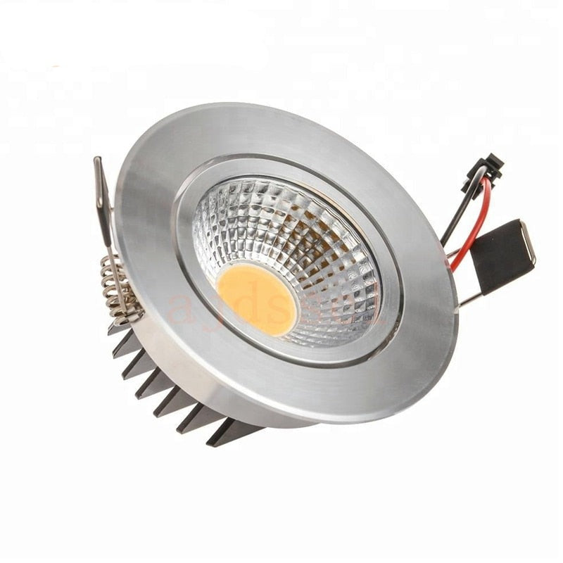 Dimmable LED Downlight COB Spotlight Ceiling lamp AC85-265V 6W 9W 12W 15W 18W Aluminum recessed downlights round led panel light